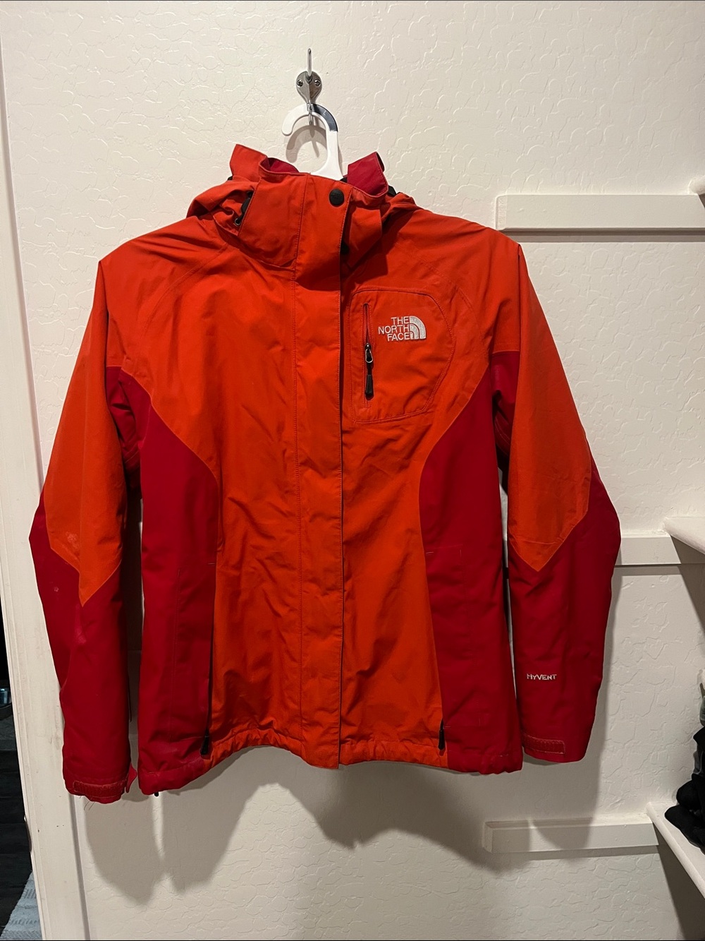 The North Face unisex Two-Tone Red Waterproof Jacket